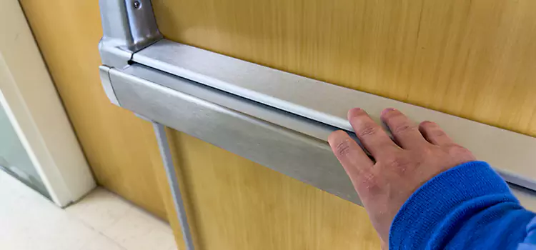 Installing a Push Bar on a Door Bartlesville